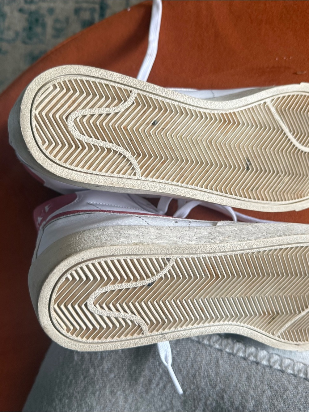Nike Women’s White and Pink Low-Top Sneakers